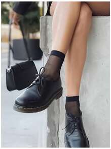 10/20/30 pares de medias tobilleras transparentes para mujer, medias de nailon suaves y ajustadas con puntera reforzada - Multicolor - Ver 4