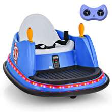 Lifezeal 12V Vehicle 360° Spin Race Toy Kids Ride On Bumper Car With Remote Control Purple/Pink/Red/Blue - Màu xanh lam - Xem 1