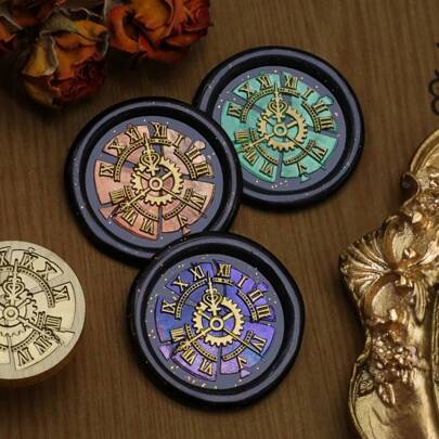 Vintage Uhr geprägter Wachssiegel Stempel - perfekt für Liebesbriefe, Einladungen, Weihnachtskarten, Tagebücher, Scrapbooks und DIY Bastelarbeiten