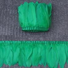 1 metro de plumas de ganso de 15-20 cm (6-8 pulgadas) para coser en adornos, flecos, ropa, manualidades, decoración de tocados, suministros de boda, accesorios de artesanía
