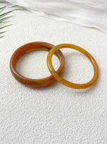 2pcs New Acrylic Resin Bracelet, Luxury Chic Versatile Accessories, Suitable For Women Party And Daily Wear