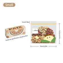 1pc PE Reusable Food Storage Bag With Double Zipper, Airtight Seal Bag For Fruits, Vegetables, Snacks, Freezer , Kitchen Organization Bag, Bulk Pack (Small: 30pcs / Medium: 20pcs / Large: 25pcs) - Clear - View 9