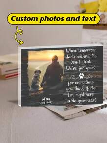 Personalized Pet Memorial Photo Acrylic Plaque, I Never Left You Dog Cat Acrylic Plaque, Pet Sympathy Gifts, Gifts To Remember A Pet Birthday Graduation