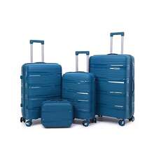 6pcs Set PP Zipper Fashion Travel Trolley Suitcase Unique Highly-Rated Luggage With Spinner Wheels + Travel Bag, Suitable For Teens, Casual Outdoor, Athletic, Vacation, Travel, Graduation Gifts, Birthday Outfit Accessories