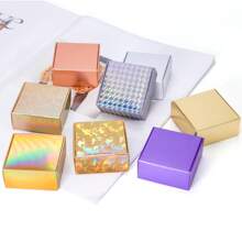 30 piezas Cajas de regalo de papel dorado rosa, cajas de cartón pequeñas, adecuadas para empaquetar chocolates, velas, jabones hechos a mano, favores, para fiestas o bodas, Día de San Valentín