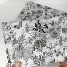 50/20/10 件礼品包装,花鸟春图案,用于花束包装和 DIY 项目,适合生日、派对和婚礼装饰,以及用于礼品袋填充的多用途装饰纸 - 彩色 - 查看 11