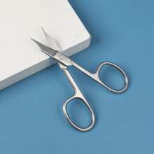 美容剪刀修剪器适用于面部毛发、修指甲、指甲、胡须、眉毛、睫毛、鼻子、耳朵、角质层，男女皆宜（1 件装） - 銀色 - 查看 5