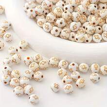 Yiwu Qiyou Accessories Co., LTD 100/50 hạt acrylic 8mm hình thánh giá, chủ đề Cơ đốc giáo, thích hợp để tự làm vòng tay, vòng cổ và đồ thủ công cầu nguyện, đồ dùng cho lễ Phục Sinh. - trắng - Xem 2