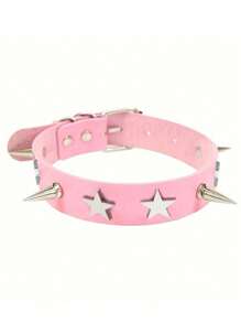 1pc Fashionable Adjustable Choker Necklace, Versatile Neck Chain, Pink Series, Perfect Gift Idea For Valentine's Day, Christmas, Suitable For Daily Wear, Festival, Party, Performance - Multicolor - View 6