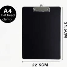 Portapapeles negro A4, Tableta de escritura de plástico, Soporte para documentos/facturas, Portapapeles de papelería A5, Regreso a clases, Útiles escolares