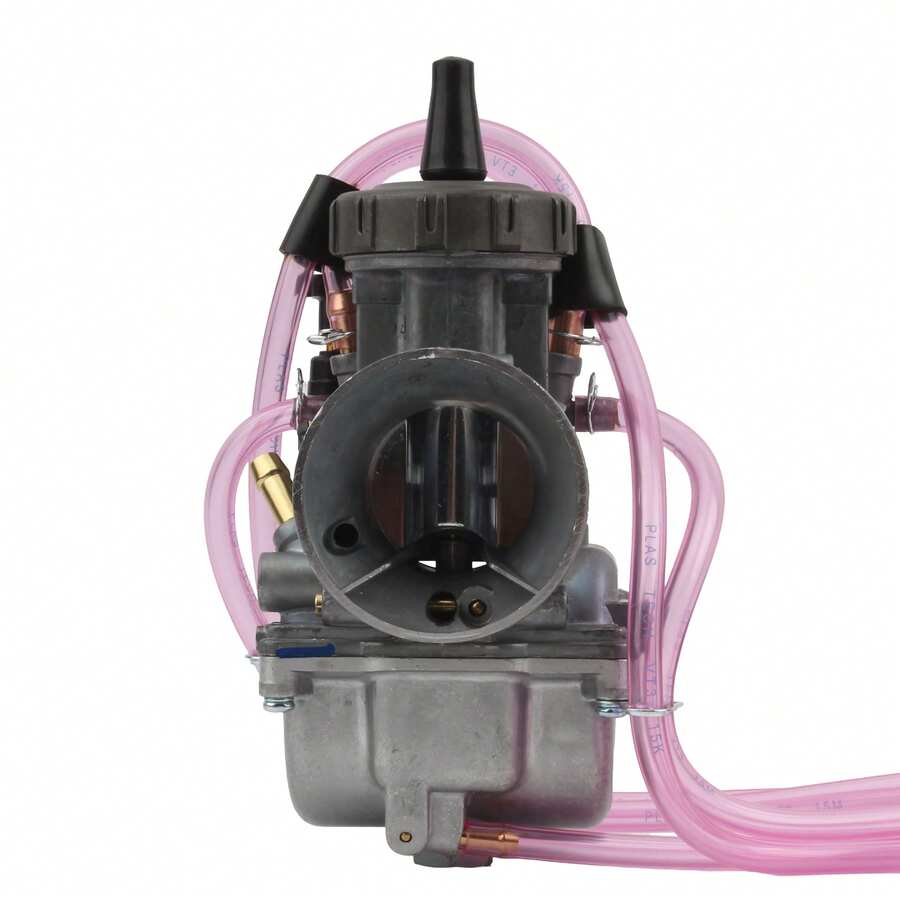 PowerMotor 摩托车化油器越野摩托改装配件平帘化油器Enduro适用于京滨PWK 33 34 35 36 38 40 42mm - 銀色 - 查看 1
