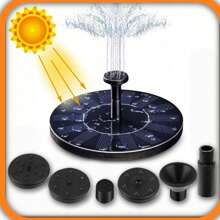 Bird Bath Fountain Pump Kit, Outdoor Solar Powered Water Pump Kit With 6 Nozzles, Fountain Solar Panel For Bird Bather, Garden Pond, Backyard Swimming Pool, Solar Pump For Outdoor Aquarium, SOLAR GARDEN FOUNTAIN FLOATING WATER PUMP WATER MESH FOR POND
