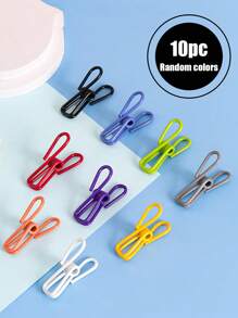 10 stuks voedselclips, tangen, zelfbedieningsclips voor sandwiches, gecoate stalen clips voor het afdichten van voedselverpakkingen, bakgereedschap, kookvoedselclips, keuken, kamperen, picknick, barbecue, huishoudelijke clips voor kleding, handdoeken, sokken, ondergoed