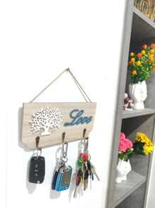 1 套包含 3 个个性化多用途衣架、壁挂式储物架挂钩、金属和木质衣架，适用于外套、围巾、包、毛巾、钥匙、帽子 - 彩色 - 查看 10