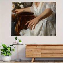 Elegant Portraits Of Women With Vintage Clothing And Antique Furniture In Warm Earth Tones-1 Pc Wooden Framed Canvas Painting -  Thickness 2.25cm/0.9inch,Valentine's Day Decorations At Home,Valentine's Day,New Year,Home Gift Decoration, Room Decoration Aesthetic, Wall Decoration Art, Perfect Gift, Autumn And Winter Wall Decoration, Living Room Decoration, Bedroom Decoration, Kitchen Decoration, Entry Decoration, Bathroom Decoration, Direct Wall Painting, High Quality Wall Painting Poster ,Easter  Easter Decorations For Women