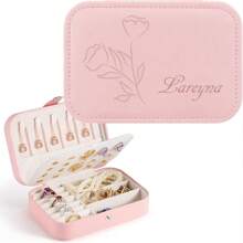 1pc, Custom Name, Personalized Jewelry Box, Ring And Necklace Zipper Jewelry Box, Gifts For Girls, Friends And Mothers, Exquisite Jewelry Box, Christmas Gift, New Year Gift, Holiday Gift, Blessing Gift - Multicolor - View 19