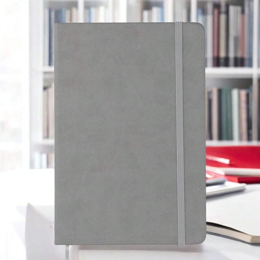 PromoClick Libreta tipo Moleskine de Poliretano  con 90 Hojas de raya y banda elástica para sujetar cubierta.