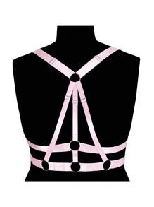 Women's Plus Size Body Harness Fashion Bra Belt Elastic Punk Carnival Halloween Dance Costume - Multicolor - View 6