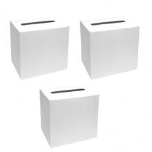 White Card Box/White Foil Wedding Gift Mailbox Cardboard Holder, For Wedding Reception, Shower, Anniversary, Birthday Party, Graduation Tabletop Decor, Envelope Party Money Gift Box Blessing, Wedding, Birthday, Festival, Themed Party, Donation, Gift Card, Celebration Card, Dedication