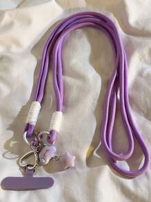 Colgante con dije minimalista de nube blanca y estrella, apto para funda de teléfono, cámara, llavero, accesorios giratorios, regalo para madre, familia, amigos, cumpleaños, festivos, cadena para teléfono