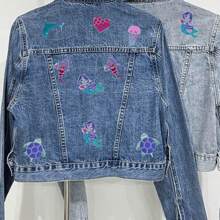 3/6/10/20/30/48/Pieces Of Optional Colorful Mermaid Marine Animal Pattern Embroidery Repair Stickers Can Be Used For Clothing, Shoes, Hats, Bags, Accounting Books, Mobile Phones, Laptops, Festivals, Parties, Gifts, Home Decorations, Embroidery Cloth Stickers, Colors Random