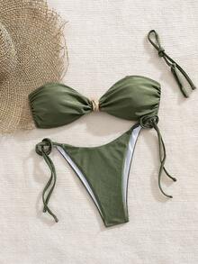 Conjunto de bikini de estilo europeo y estadounidense para mujer