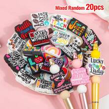 20pcs Random Pattern Silicone Beads - Silicone Focal Beads Spacer Beads Pen Beads, Suitable For DIY Pens, Jewelry Making, Bracelets, Creative Keychains - Multifunctional Silicone Series, Pens Not Included - Focus Beads - View 13