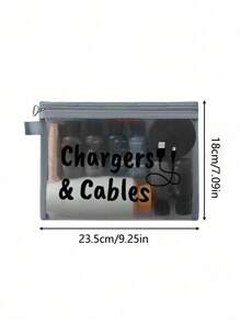 带数据线图案的网眼化妆包，红色气垫收纳便携式收纳包，化妆包，护肤包，旅行必需品，宿舍用品，婚礼新娘礼物，母亲礼物，生日礼物，送给朋友和老师的礼物，浴室收纳，珠宝收纳，唇油和化妆品收纳包，返校用品 - 彩色 - 查看 11