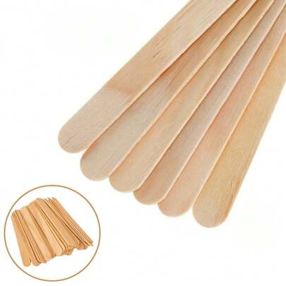 Kit 100 Espatulas para Depilação para Spá Salões de Beleza Saude Corporal Clinica Estética Descartável