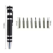 8-In-1 Aluminum Alloy Screwdriver Pen - Interchangeable Bits, Convenient For Repair And Disassembly - Multicolor - View 5