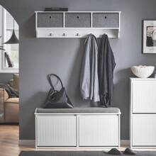 SoBuy Shoe Bench FSR98-XL-W - White - View 3