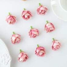 5PCS/10PCS Artificial Silk Rose Head, Rosebud Rose Flowers Bouquets Room Decor Fall Decor Bouquets Fake Plants For Centerpieces For Spring Autumn Decorations Wedding Vase For Home Dining Room Bedroom Decorations, Festival Birthday Party Accessories, Outdoor Garden Decorations Gifts Graduation