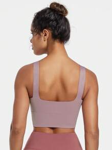 Yoga Tank Top, Breathable Sports Bra With Shock Absorption And Shaping Function, Sculpts Beautiful Back Lines, Suitable For Fitness Exercises - Dusty Purple - View 5