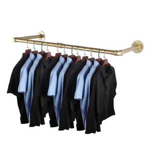 1 st. 31,9 inch kledingrek, metalen buis wandgemonteerde displayplank, industriële stijl zwarte buisrek voor kledingwinkel, slaapkamer, geschikt voor commerciële ruimtes
