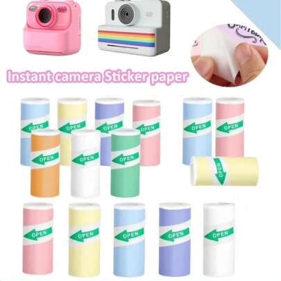 57mm Instant Camera Thermal Paper Colorful Thermal Paper Rolls For Mini Printers - Self-Adhesive Sticker Label Paper For PeriPage, PAPERANG, Poooli, Photos & Creative Projects