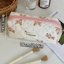 1 件/2 件/3 件可爱粉色小熊化妆收纳包套装，旅行便携式化妆收纳包，女士大号化妆包，手持护肤品收纳包，便携式化妆收纳包，可容纳口红、化妆品和护肤品，适合假日旅行、演出派对、日常使用、假日海滩、浴室收纳、卧室收纳，大容量 - 彩色 - 查看 8