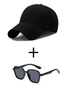 1 Piece Children's Baseball Cap (With Fashion Glasses Set) Children's Hat, Suitable For Summer Beach Outing Wear