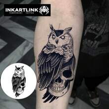 INKARTLINK INKARTLINK Magic Animal Head Temporary Tattoos | Herbal Juice Formula 15-Day Lasting | Semi-Permanent Realistic Fake Tattoos | Waterproof Sweatproof Fashionable Personalized Stickers | Wolf Head Lion Head Body Art | Music Festival Party Essential