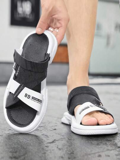 Herren Sommer Ledersandalen, neue weiche Sohle Outdoor Pantoletten, Zweiwege-Tragdesign, rutschfest, geruchsabweisend, Strandschuhe