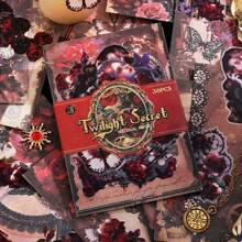 Romantic Rose Material Pack, New Vintage Dark Gothic Style Decorative Sticker Pack For Scrapbooking,School Supplies,Back To School - Multicolor - View 8