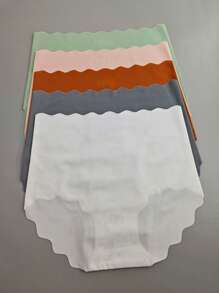 5 件装女士高腰无缝透气三角裤 - 彩色 - 查看 3