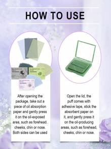 100pcs Lavender Oil-Absorbing Paper, Refreshing And Oil-Absorbing Face, Oil-Controlled Face Makeup Portable Oil-Absorbing Paper