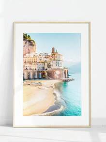 Amalfi Coast Prints,Mediterranean Wall Art, Positano Wall Set, Coastal Italy Photography, Italian Beach Poster, Suitable For Living Room Bedroom Dining Room Decoration, Spring Decoration,No Frame