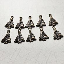 10 件复古合金护身符饰品、古铜吊坠、DIY 珠宝制作配件 - 銅色 - 查看 1