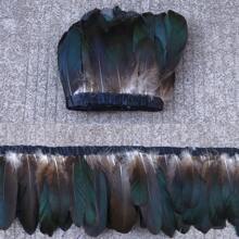 1 metro de plumas de ganso de 15-20 cm (6-8 pulgadas) para coser en adornos, flecos, ropa, manualidades, decoración de tocados, suministros de boda, accesorios de artesanía