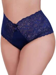 Plus Size Lace Panties Large Thong Talita 46 48 50 52 54 - 藏蓝色 - 查看 1