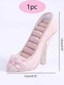1pc Creative High-Heeled Shoe Shaped Jewelry Organizer And Ring Holder Box,Gift For Valentine's Day Back To School