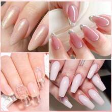 5PCS Poly Nail Extension Gel Set Soak Off UV LED 10ml Acrylic Crystal White Clear Nude Pink Gel Nail Polish UV Construction Gel