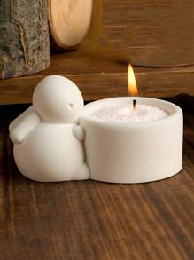 Molde de silicona en forma de taza con conejo de Pascua para vela, base de vela de aromaterapia con conejo, molde de yeso para vela con conejito lindo, molde de resina para porta velas y decoración artística para el hogar