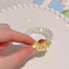 Sanrio 1pc Summer New Cartoon Phone Coil, Rubber Band Tied Bun, Ponytail Hair Tie, Cute And Versatile Hair Accessory